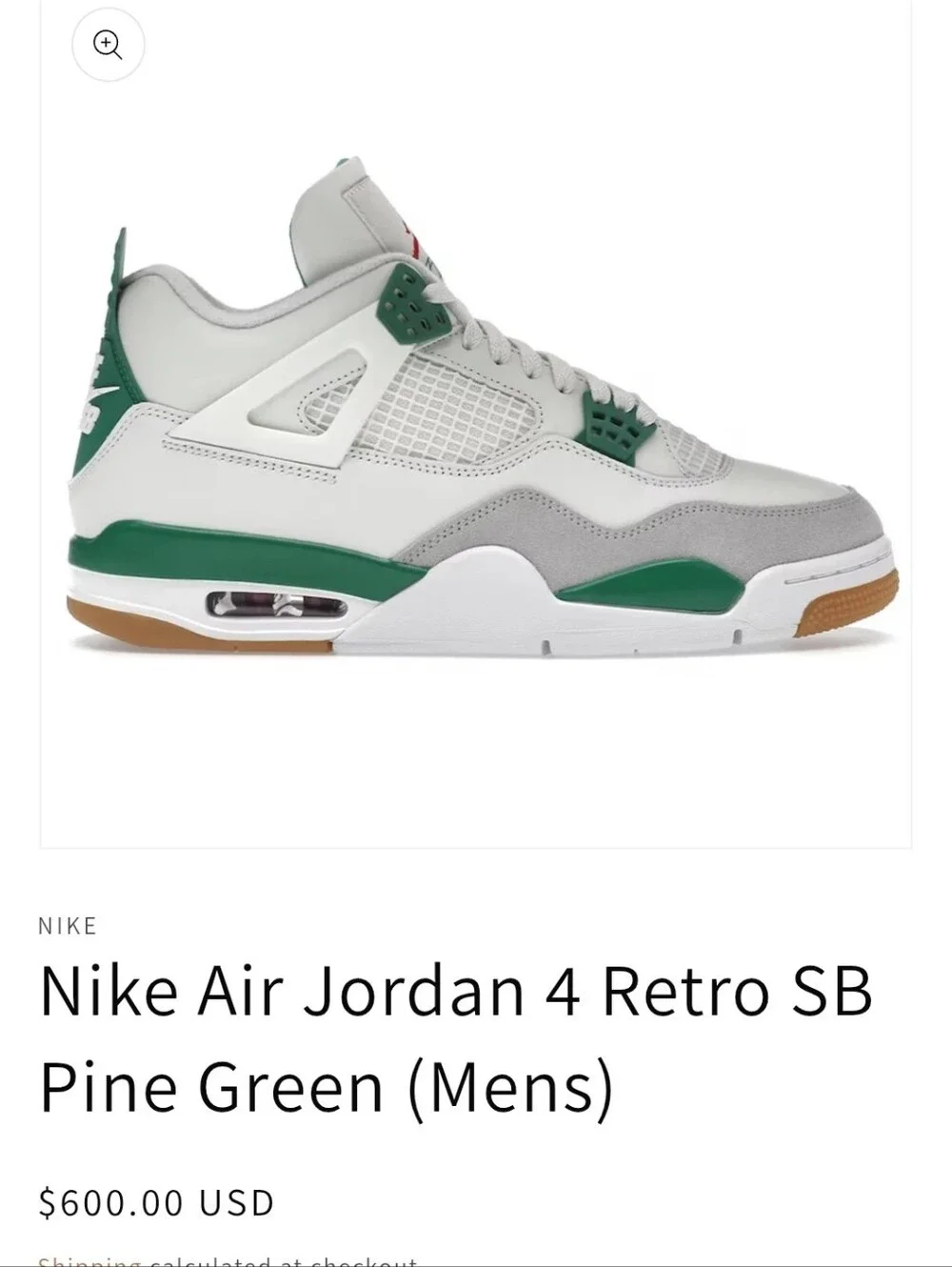 Nike Air Jordan 4 Retro White and Green